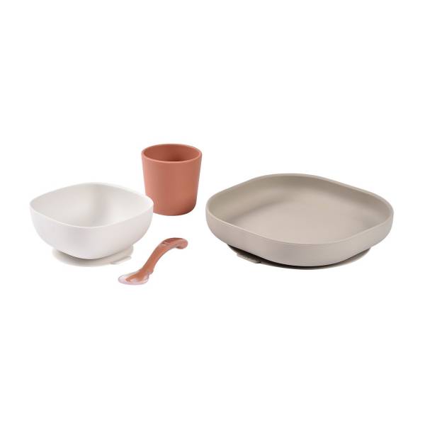 BEABA Silicone Meal Set 4pcs - Terracotta