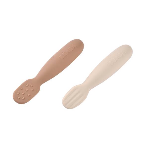 BEABA PreSpoon set of 2 - Praline/Clay