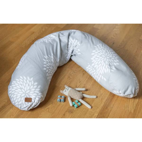 BEABA Big Flopsy Nursing Pillow - Jersey Flower Grey