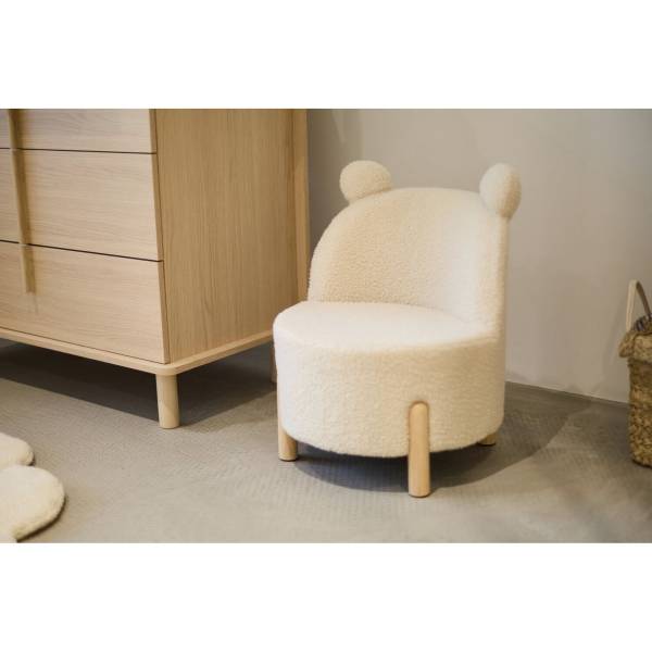 CHILDHOME Kids Chair - Teddy/Ecru Natural