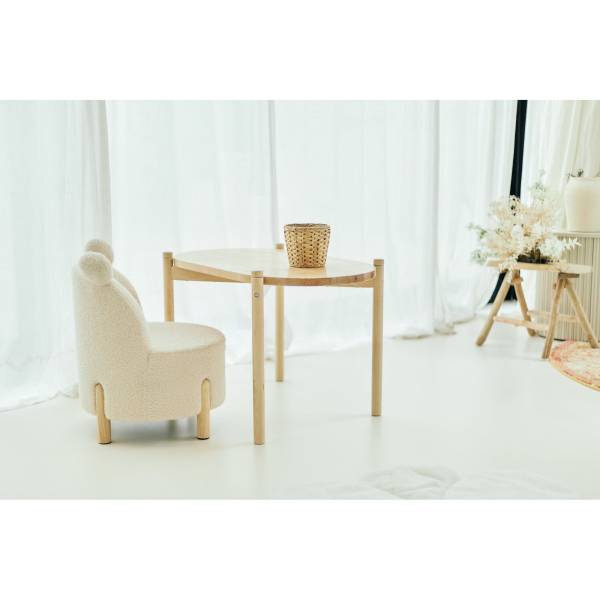 CHILDHOME Kids Chair - Teddy/Ecru Natural