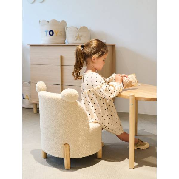 CHILDHOME Kids Chair - Teddy/Ecru Natural