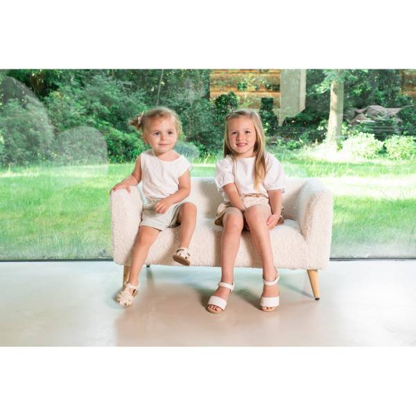 CHILDHOME Kids Bench - Teddy/Off White