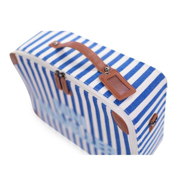 CHILDHOME Mini Traveller Kids Suitcase - Stripes Electirc Blue