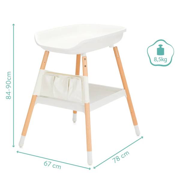 FILLIKID Changing Table - White/Natural