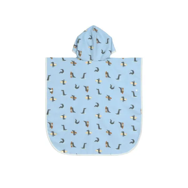 LAESSIG Splash&Fun Beach Poncho - Crocodile Sky Blue