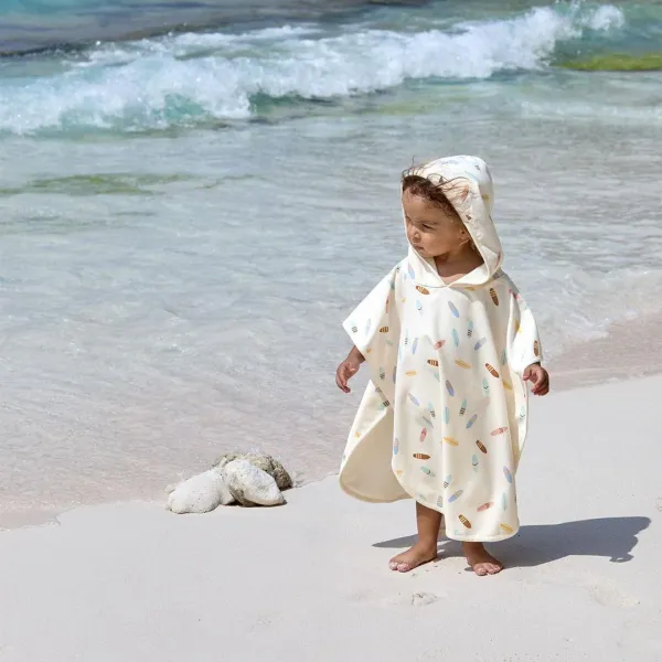 LAESSIG Splash&Fun Beach Poncho - Surfboard Sea Salt