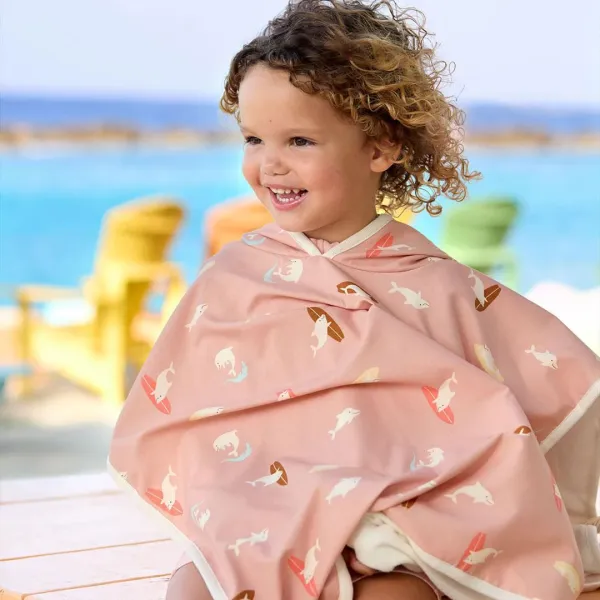 LAESSIG Splash&Fun Beach Poncho - Dolphin Peach