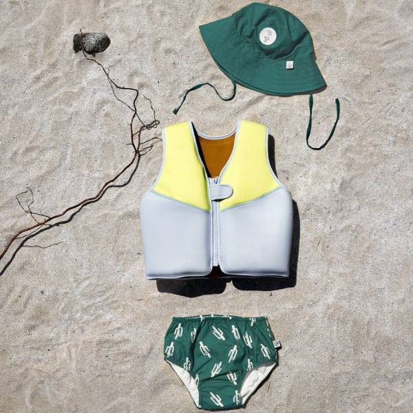 LAESSIG Splash&Fun Swim Vest - Blue/Lime One size