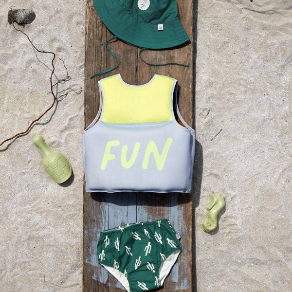 LAESSIG Splash&Fun Swim Vest - Blue/Lime One size