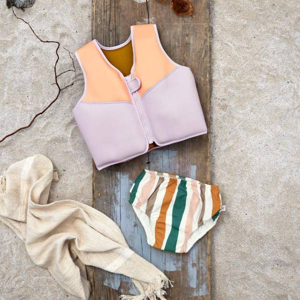 LAESSIG Splash&Fun Swim Vest - Lavender/Apricot One size