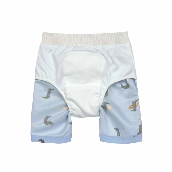 LAESSIG Splash&Fun Board Shorts - Crocodile Sky Blue 36m