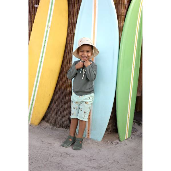 LAESSIG Splash&Fun Sun Protection Bucket Hat - Surfboards Sea Salt 6m