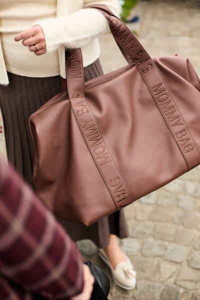 CHILDHOME Mommy Bag Signature - Vegan Leather Dark Brown