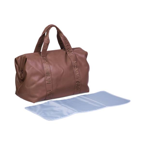 CHILDHOME Mommy Bag Signature - Vegan Leather Dark Brown