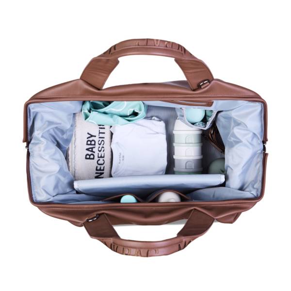 CHILDHOME Mommy Bag Signature - Vegan Leather Dark Brown