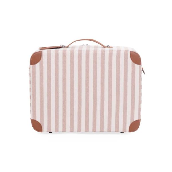CHILDHOME Mini Traveller Kids Suitcase - Stripes Nude Terracotta