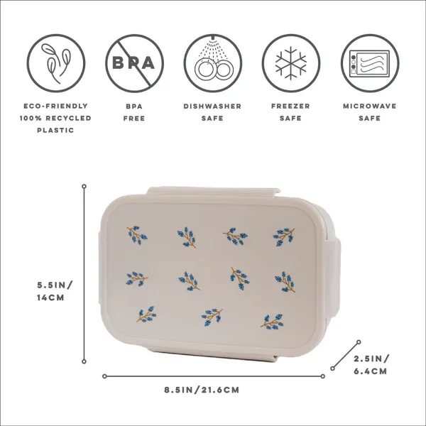 3 SPROUTS Lunch Bento Box - Blueberry/taupe