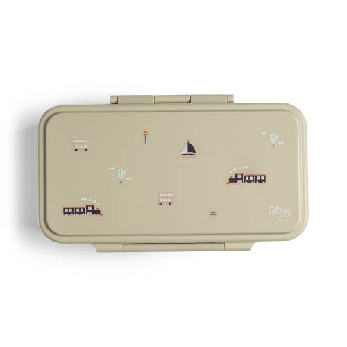 Citron Rectangle Lunch Box - Vehicles