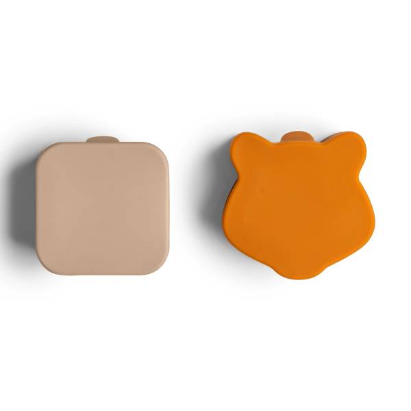 Citron Lunch Box Organiser set of 4 - Beige/Plum/Caramel