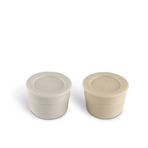 Citron Mini Sauce Containers - Grey/Beige