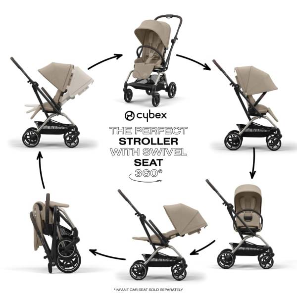 CYBEX EEZY S TWIST+2 Black - Magic Black