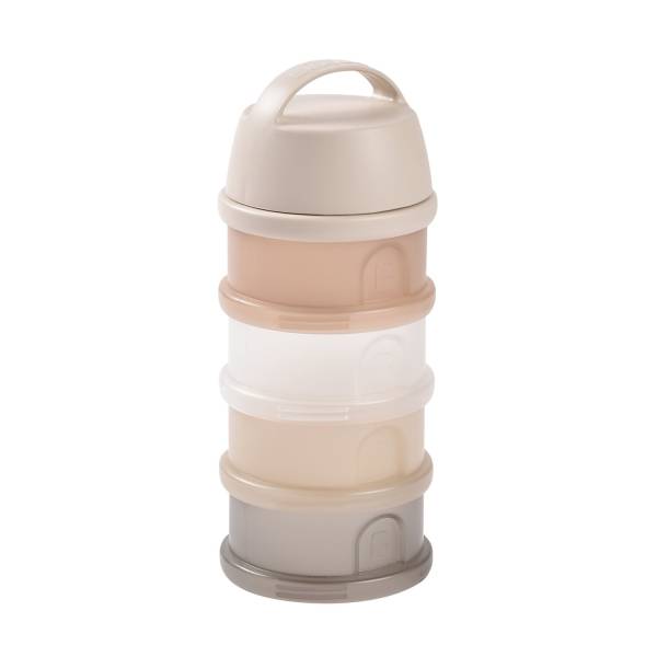 BEABA Milk Container 4 Compartments - Translucent Clay