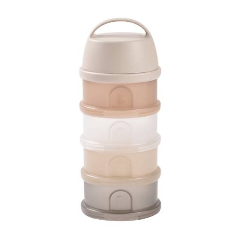 BEABA Milk Container 4 Compartments - Translucent Clay
