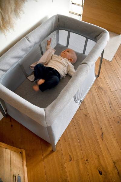 BEABA 3in1 Travel Cot - Heather/Pebble
