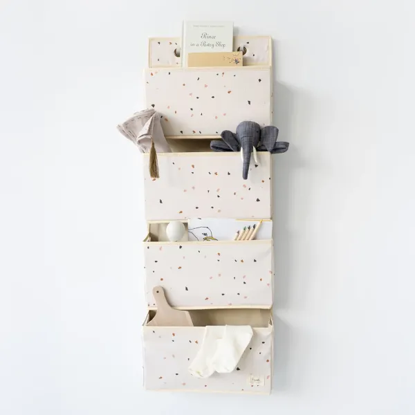 3 SPROUTS Hanging Wall Organizer - Terrazzo Cream