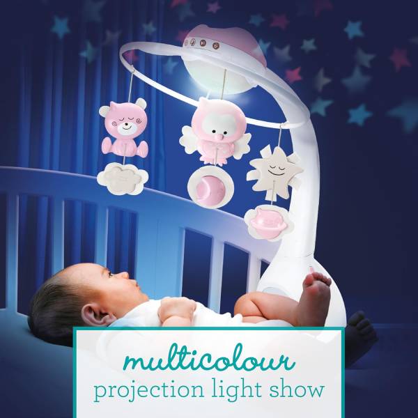 INFANTINO 3in1 Projector Musical Mobile - Dusty Pink