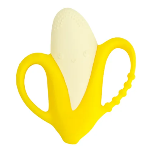 INFANTINO Lil Nibbles Textured Silicone Teether - Banana
