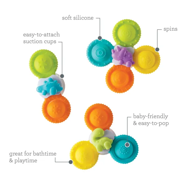 INFANTINO Silicone Bath Pop Spinners