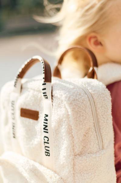 CHILDHOME Kids Backpack mini Club Signature - Teddy Off/White