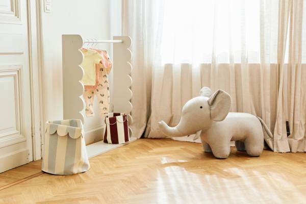 CHILDHOME Standing Elephant - Linen Grey