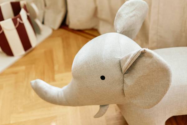 CHILDHOME Standing Elephant - Linen Grey