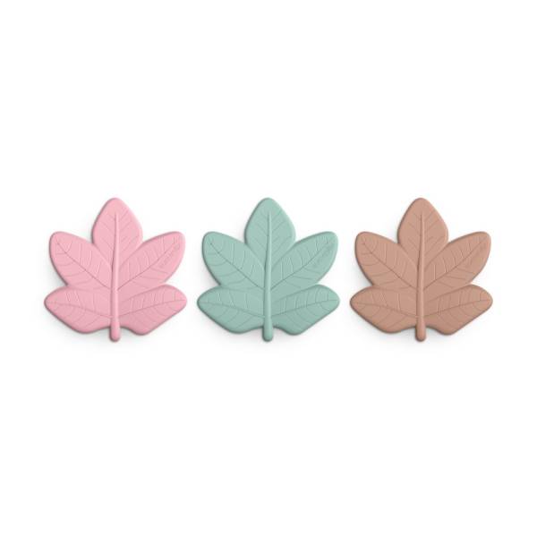 SUAVINEX Poetry Silicone Forest Leaf Teether - Pink