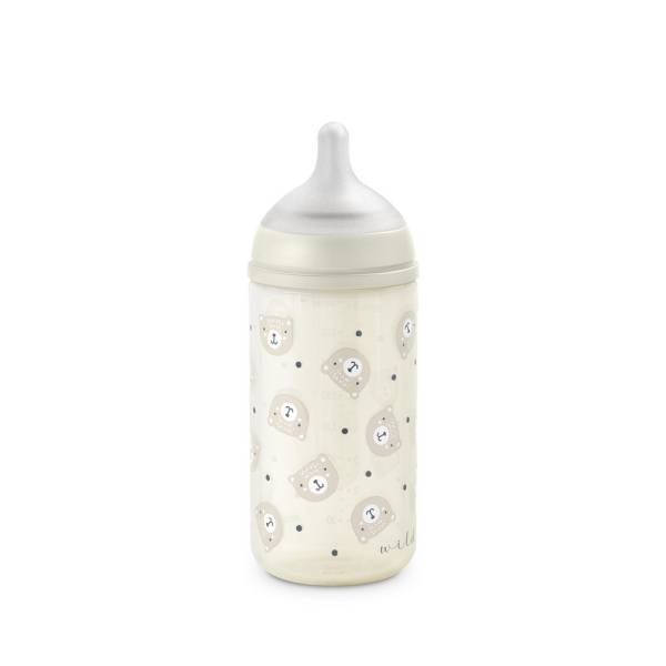 SUAVINEX Glass Bottle with Sx Pro Teat 240ml - Beige
