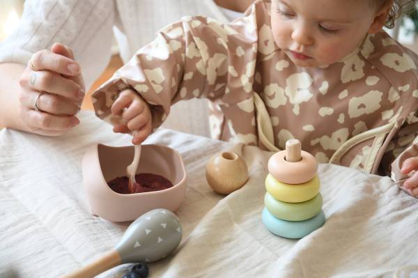BEABA Silicone Suction Bowl - Cotton Candy