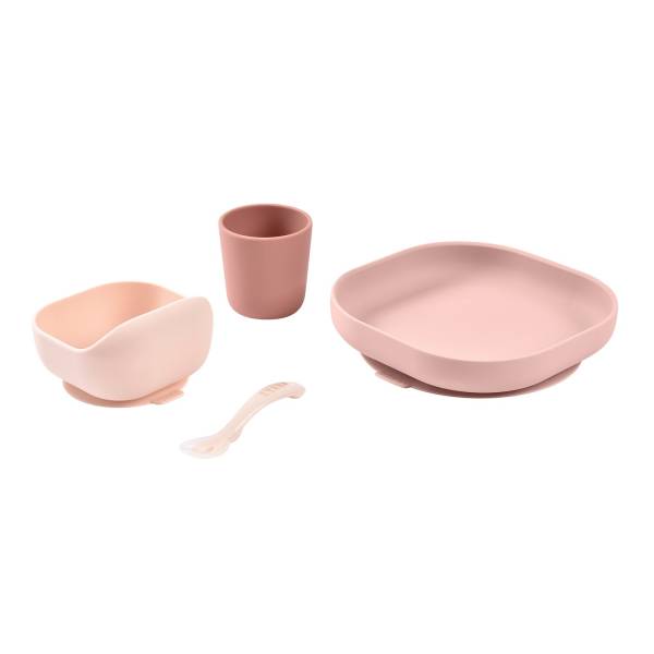 BEABA Silicone Meal Set 4pcs - Cotton Candy