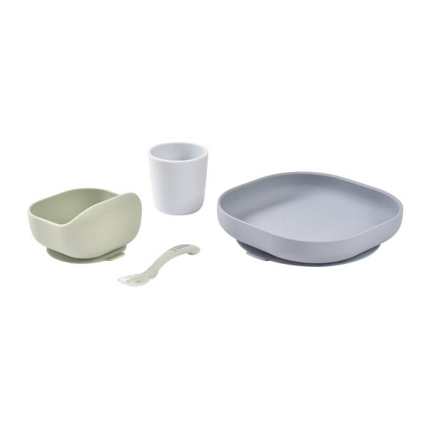 BEABA Silicone Meal Set 4pcs - Pebble