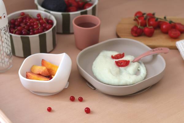 BEABA Silicone Meal Set 4pcs - Terracotta/Gazelle