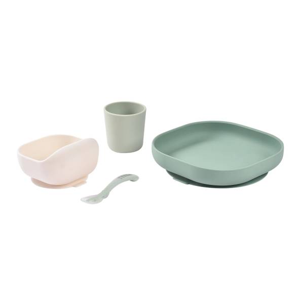 BEABA Silicone Meal Set 4pcs - Sage Green/MistyGreen