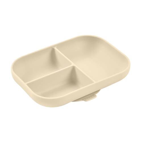 BEABA Silicone Suction Divided Plate - Clay