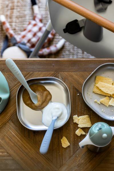 BEABA Spoon for my first meals Set x 2 - Pebble / Green