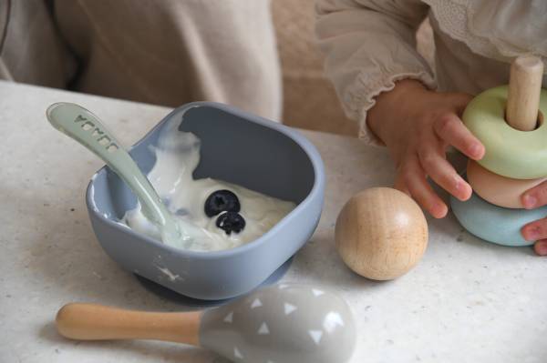 BEABA Spoon 2nd Age Silicone Spoon - Misty Green