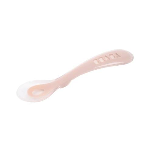 BEABA Spoon 2nd Age Silicone Spoon - Cotton Candy