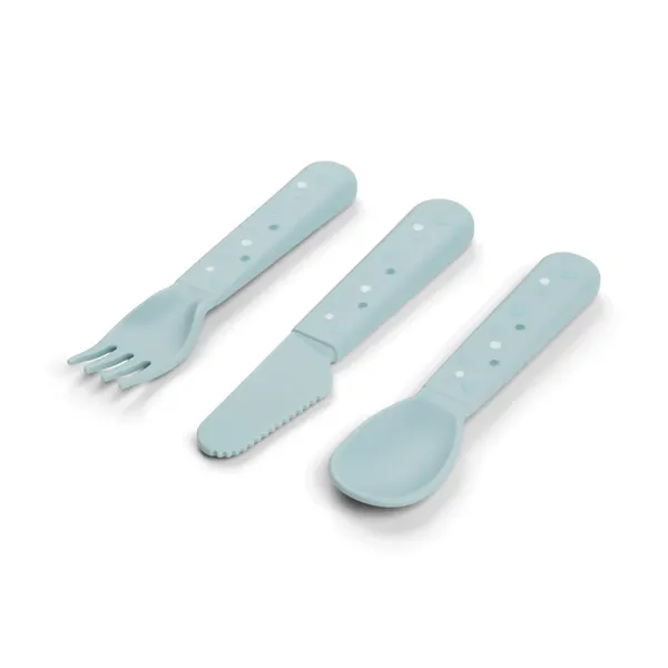 DONE BY DEER Foodie Cutlery set Happy Dots - Blue