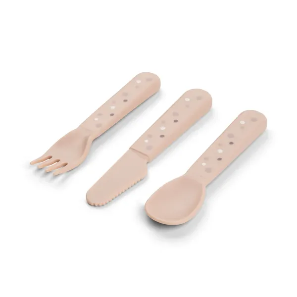 DONE BY DEER Foodie Cutlery set Happy Dots - Powder