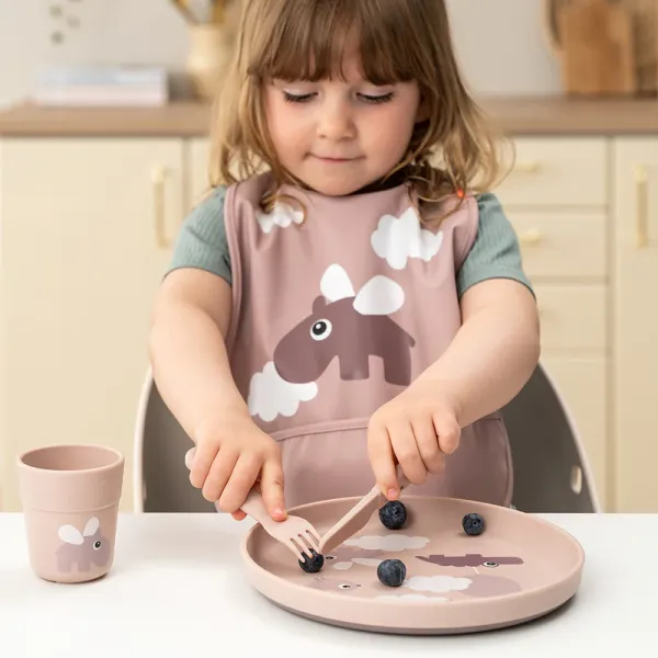 DONE BY DEER Foodie Cutlery set Happy Dots - Powder